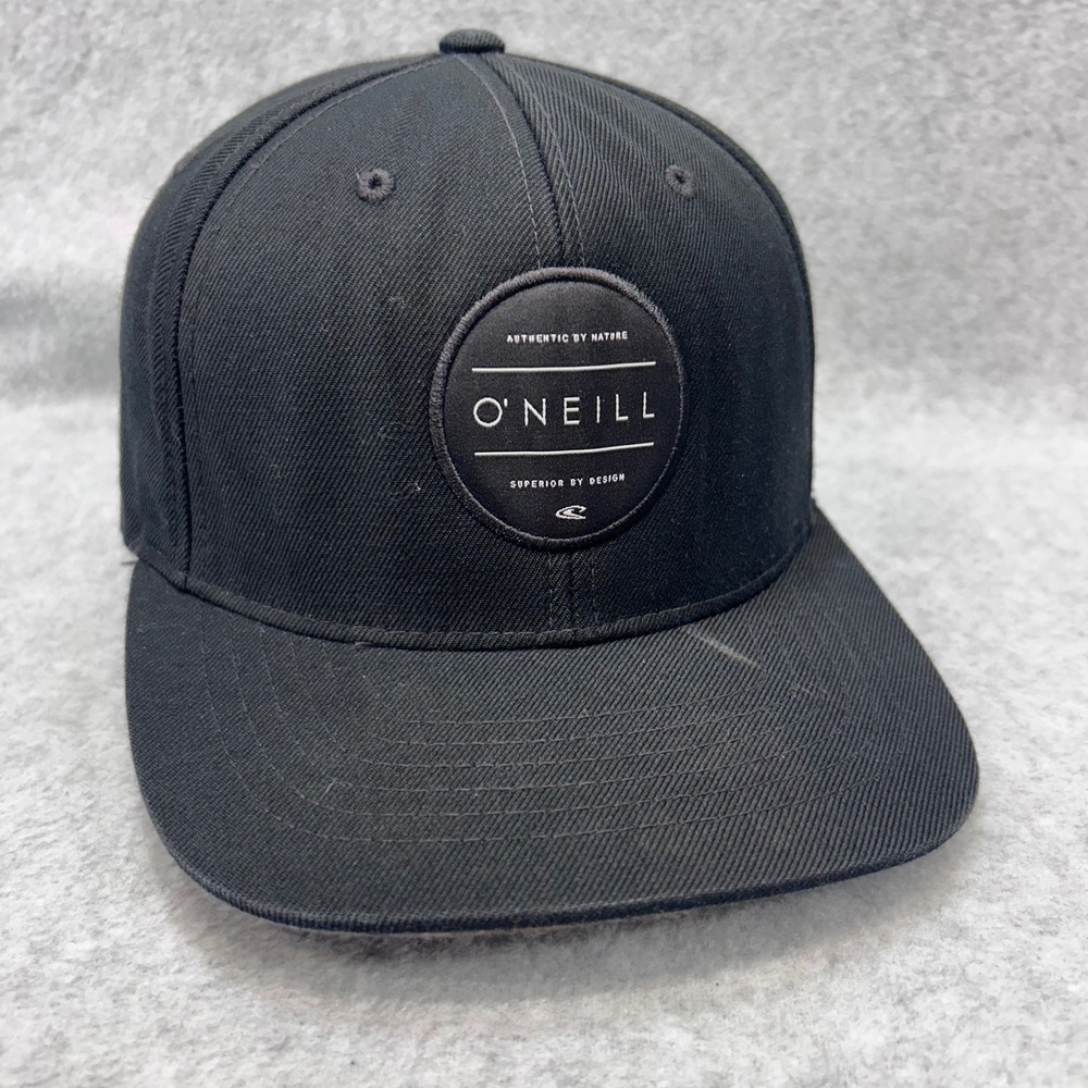 O'Neill Authentic by Nature Mens Black Snapback Hat Leopard Print Underbill OSFM